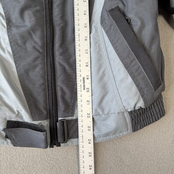 Spyke Motorcycle Jacket Womens XS Grey Blue Biker Coat Padded Removable Sleeves - Picture 9 of 16